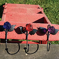 Glass Rose Hooks